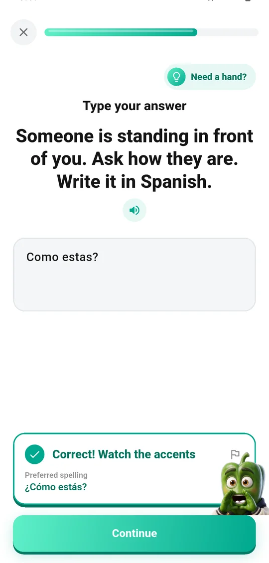 Translate: Type the translation in your own words.